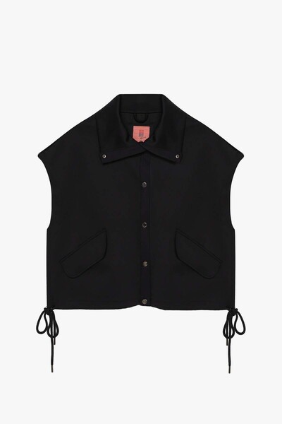 Quzu Black Women's Vest Ylk00792