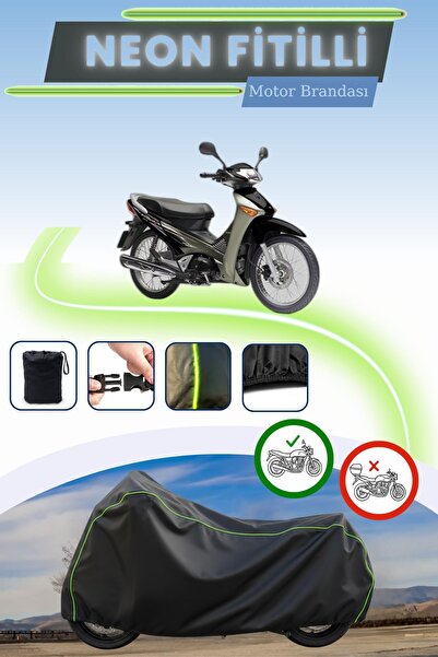 Cemku Cool أسود قماش مجدّل حقيبة، قفل غير متوافق مع محرك هوندا إنوفا 125