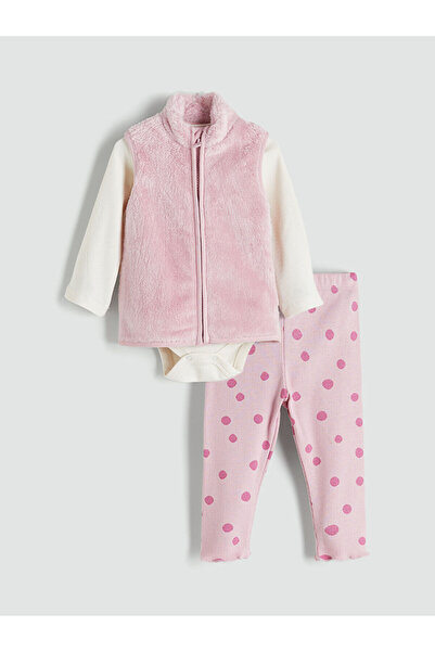 LC Waikiki طقم بيكيه نيو سيزون بياقة الدراجة للفتيات الصغيرات مكون من 3 قطع