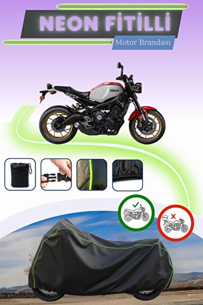 Cemku Cool غطاء محرك أسود قماش مجدّل حقيبة متوافق مع ياماها XSR 125
