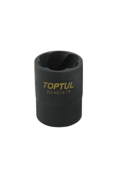 TOPTUL BAAK1619 socket wrench, screw extractor, 1/2 inch square drive, wrench opening 19 m
