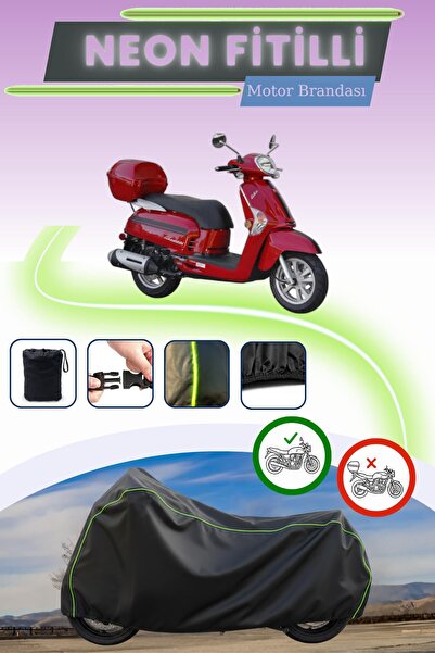 Cemku Cool قفل أسود قماش مجدّل حقيبة، لا يناسب ماركة كيمكو لايك 200i موتور بر...