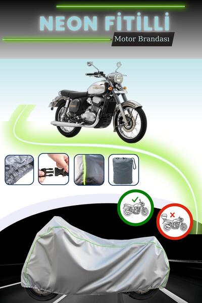 Cemku Cool غطاء محرك كلاسيكي رمادي قماش مجدّل حقيبة من نوع كيلت يوكميرس جاوا 250