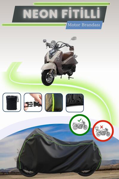 Cemku Cool قفل أسود قماش مجدّل حقيبة متوافق مع مونديال 125 ZNU i موتور براندا