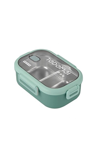 Limmy Stainless Steel Storage Container with Compartments Leak-Proof Lunch Box 0.85 Lt. Green