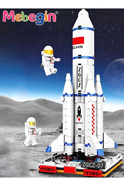 MEBEGIN مجموعة مكعبات بناء إطلاق الصواريخ، مكونة من 303 قطعة، مع رائدي فضاء ص...