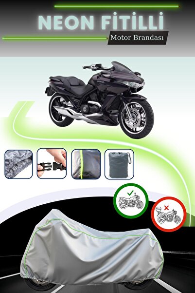 Cemku Cool حقيبة خلفية رمادية نيون قماش مجدّل وقفل غير متوافقة مع هوندا DN - ...