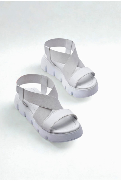 Moda Lime Girl's Thick Sole Open Front Wedge Heeled Comfortable Flexible Easy-To-Wear Sandals Slippers