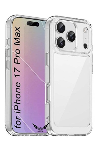 BORTONY جراب iPhone 17 Pro Max شفاف، نحيف، مقاوم للخدش، مضاد للسقوط