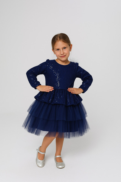 LilyMoon Βραδινό φόρεμα με παγιέτες από τούλι για κορίτσια για ειδικές περιστ...