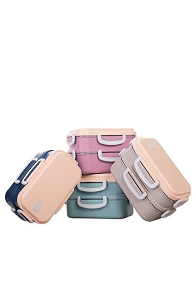 Cosiness Beautiful Life Stainless Steel - Vacuum 3-Compartment Lunch Box with Fork+ Spoon 450X400 Ml.