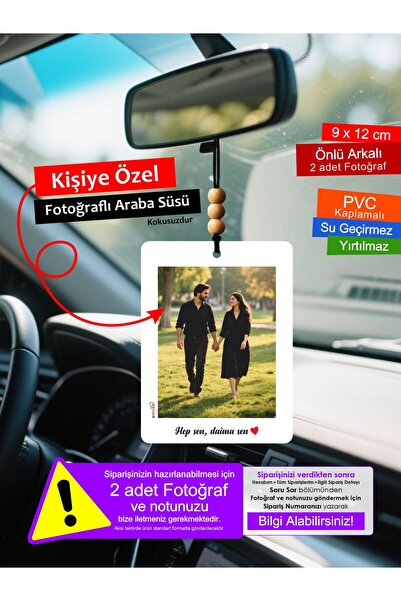 Sweex Kişiye Özel Fotoğraflı Araba Süsü - Kokusuz Oto Süsü, Su Geçirmez, Daya...