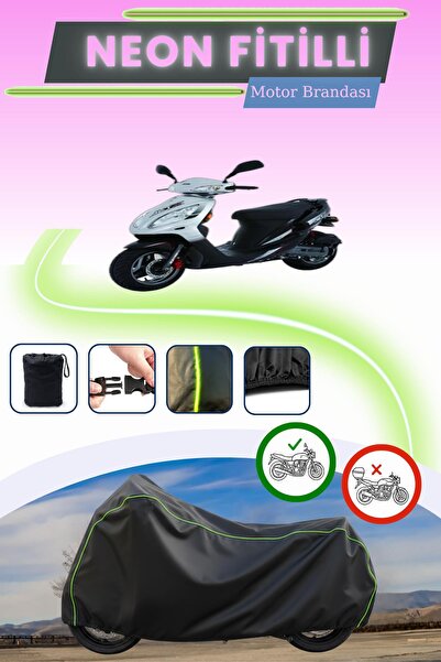 Cemku Cool قفل أسود قماش مجدّل حقيبة، لا يناسب ماركة SYM Jet 100 Motor.