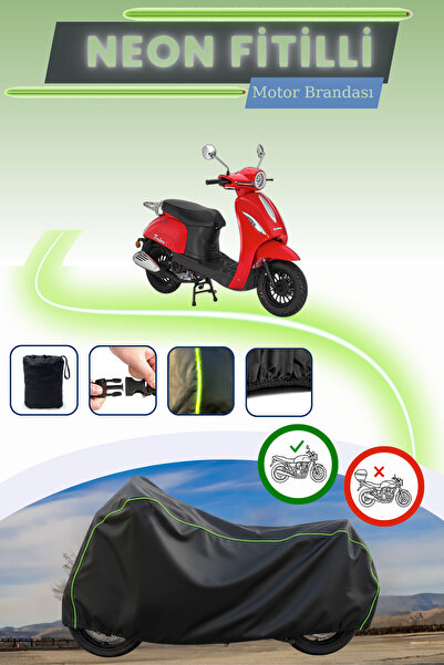 Cemku Cool أسود قماش مجدّل حقيبة، غطاء محرك كانوني ترودون XS 125 بدون قفل