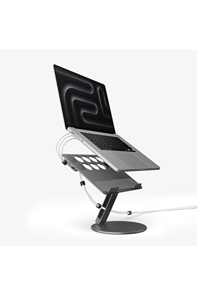 Spigen Laptop Notebook / MacBook Adjustable Desk Stand Cable Organizer Space Gray - Amp09303