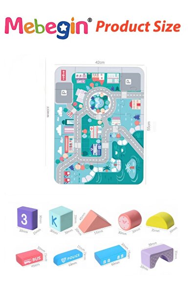 MEBEGIN Wooden Building Blocks Toys Set , 108pcs Macaron Color City Construction Stacking Toys Preschool Edu