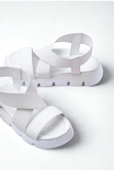 Moda Lime Girl's Thick Sole Open Front Wedge Heeled Comfortable Flexible Easy-To-Wear Sandals Slippers