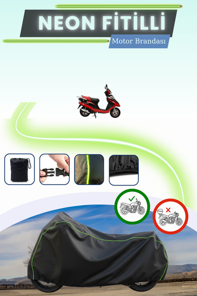 Cemku Cool قفل أسود قماش مجدّل حقيبة متوافق مع شاشة حماية المحرك مونديال 125 URT