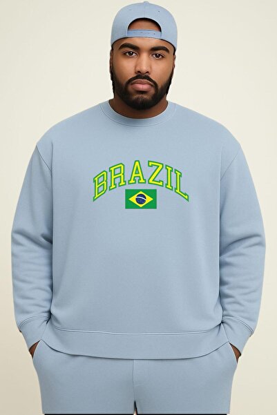 DM DOLCE MORE 3-нишка джърси бразилска печатна голяма унисекс блуза