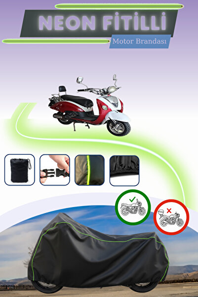 Cemku Cool غطاء محرك متوافق مع نيون فيتيل كوبا نيرفانا 150 من بلاك لوك