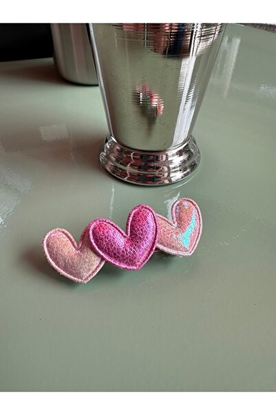 Milena Designer Store Milena Kids Three Pink Hearts Children's Hair Clip with...