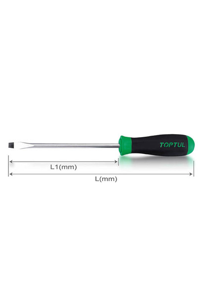 TOPTUL FAAB6E10 TOPTUL screwdriver, dimensions 1.2x6.5 mm, total length 215 mm, active length 100 mm