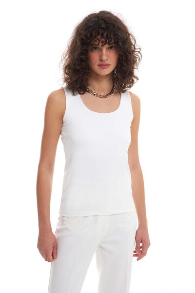 Quzu Ecru Women's Blouse 60009