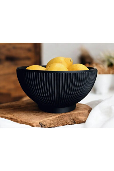 Vescarri Striped Design Bowl “Lemony Beauty” – Modern Decorative Presentation...