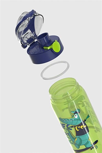 Renga Saga Patterned 530 ml Children's Water Bottle 912174 Green-Blue