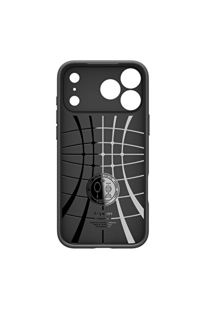 Spigen iPhone 17 Pro Max ince Kılıf Liquid Air Matte Black Dokulu Yüzey Kapak - ACS09888