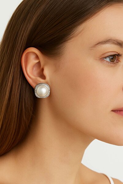 AMORE.İST STORE 925 Çivili Halo Küpe