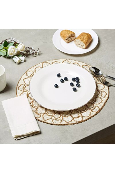 Generic Fiona Beaded Round Placemat - 38 cm