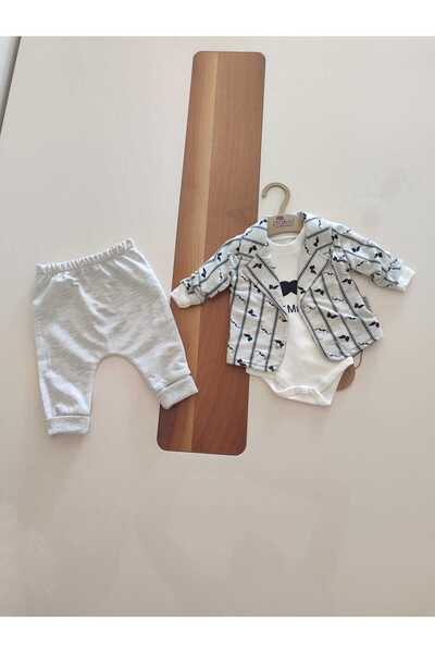 PAKEL KİDS Seasonal Baby Boy 3-Piece Set with Pullover withP