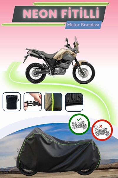 Cemku Cool غطاء محرك أسود قماش مجدّل حقيبة متوافق مع ياماها XTZ 660ZA تينيري