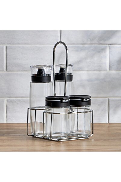 Generic Tasty Salt and Pepper Shaker Set with Rack