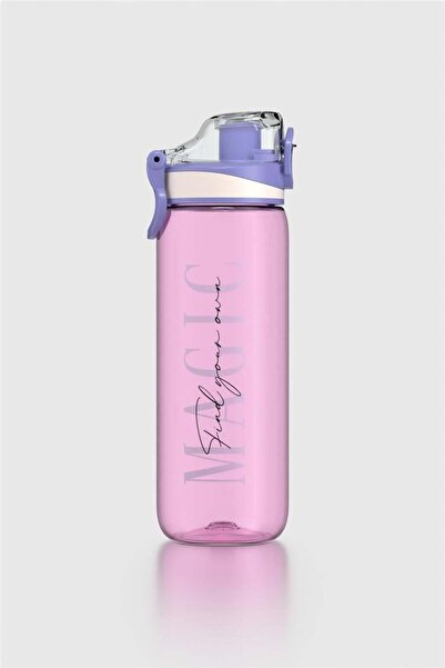Renga Trego Text Patterned 630 ml Tritan Flask 912155 Purple
