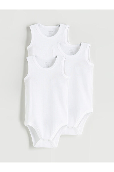 LC Waikiki LCW baby Ekru Basic Erkek Bebek Çıtçıtlı Body 3'lü