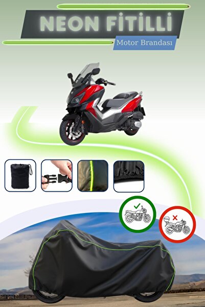 Cemku Cool غطاء محرك متوافق مع نيون فيتيل سيم كروسيم 250i باللون الأسود