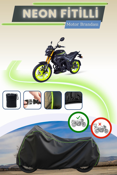 Cemku Cool غطاء محرك أسود قماش مجدّل حقيبة ، لا يناسب قفل أرورا MT 125