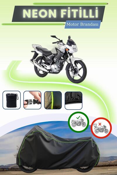 Cemku Cool قفل أسود قماش مجدّل حقيبة، لا يناسب محرك ياماها YBR 125 ESD