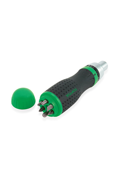 TOPTUL FTED1421 screwdriver with reversible ratchet, hex drive 1/4, 5/16, 7/16 inch, length act