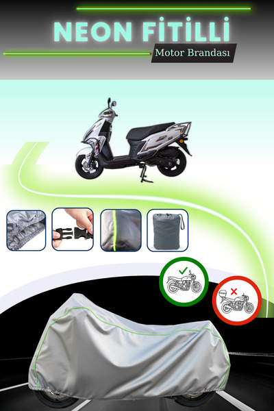 Cemku Cool غطاء دراجة نارية رمادي اللون متوافق مع نيون فيتيل فالكون موكو 50