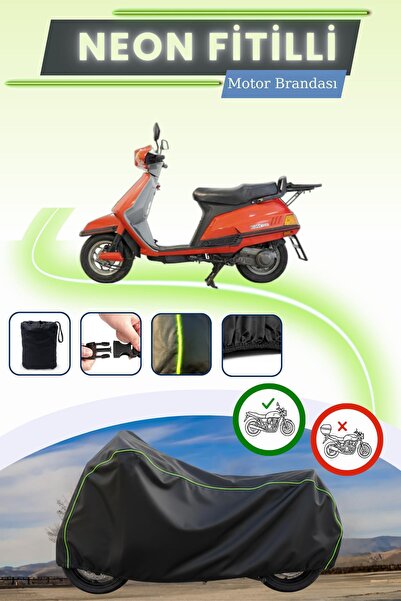 Cemku Cool قفل أسود قماش مجدّل حقيبة، لا يناسب محرك ياماها بيلوجا 125