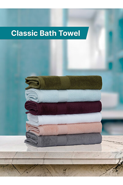 American Linen Feather Touch Bath Towel 550 GSM 100% Cotton Terry 70x140 cm -Luxury Feel, Quick Dry - White