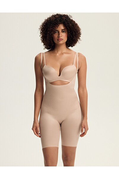 ESOTIQ Body modelator pentru femei, cu pantaloni scurți, pentru slăbit - Coap...