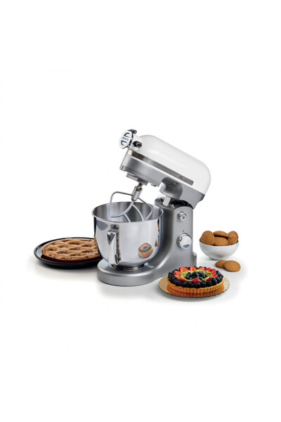 ARIETE MODERNA 1589/01 Planetary Mixer, 3200W, 5.5 l, 11 speeds, Solid aluminum body, White/Inox