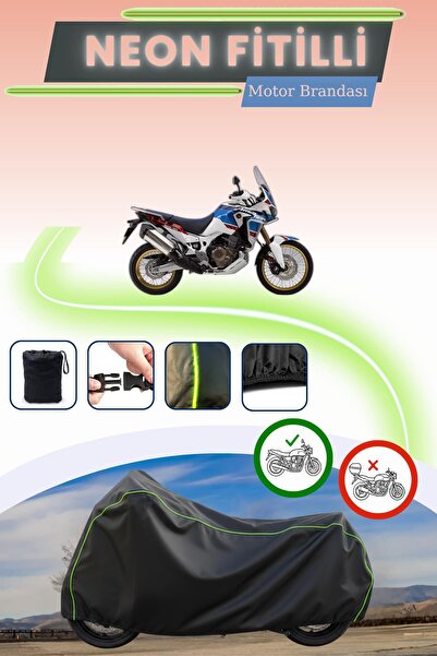 Cemku Cool غطاء محرك أسود نيون متوافق مع دراجة هوندا CRF1000L أفريكا توين أدف...