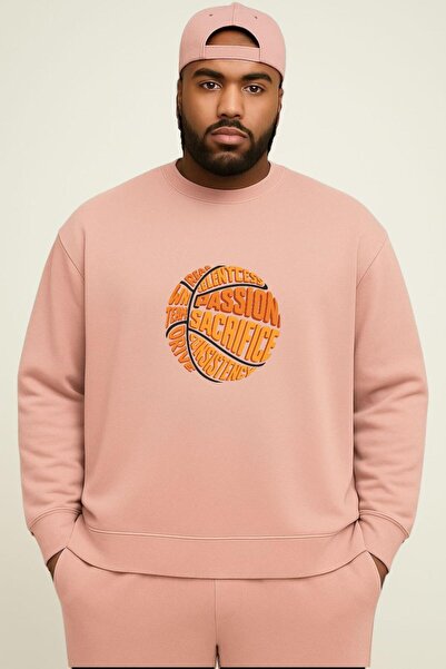 DM DOLCE MORE سترة رياضية كبيرة الحجم للجنسين مطبوعة بكرة سلة من القطن الممشط...