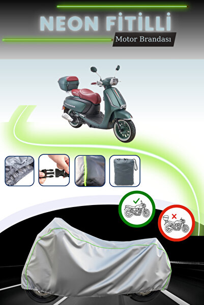 Cemku Cool رمادي قماش مجدّل حقيبة، غطاء محرك أرورا موهيتو 125 بدون قفل