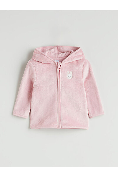 LC Waikiki Kapüşonlu Pelüş Kız Bebek Hırka ve Pantolon